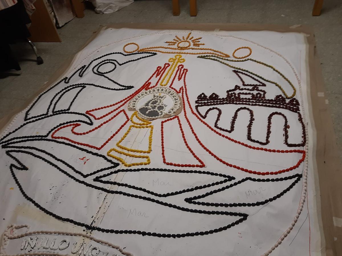 El logotipo de la visita del Papa, en proceso
