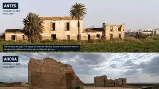 Esto es lo que ha quedado de la finca protegida de Lo Reche de Los Montesinos donde se ubicará un hotel con spa