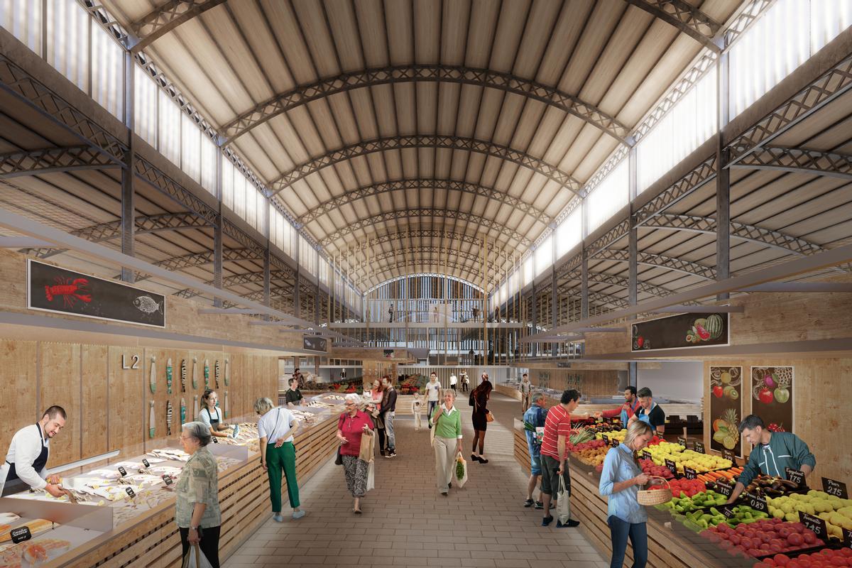 Imagen virtual del interior del nuevo mercado.