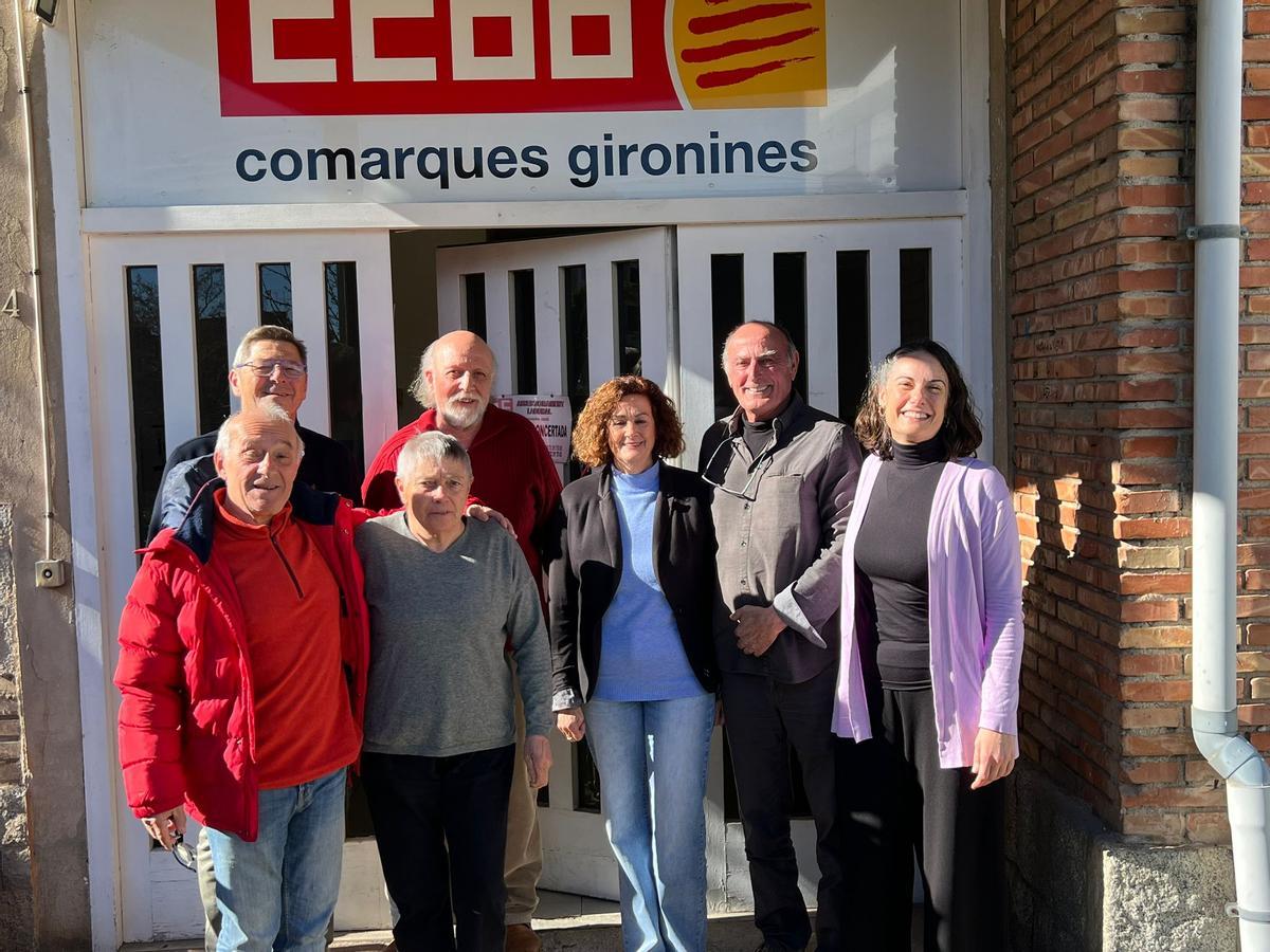 Les delegacions de pensionistes de la CGT dels Pirineus Orientals i de pensionistes de CCOO de Catalunya es reuneixen a Figueres.