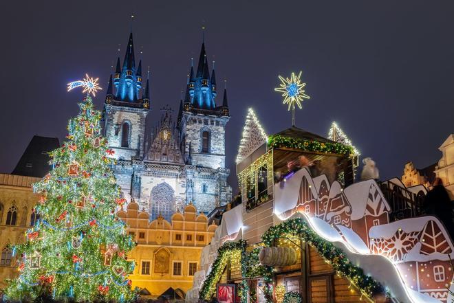 Mercado de Navidad en Praga, República Checa