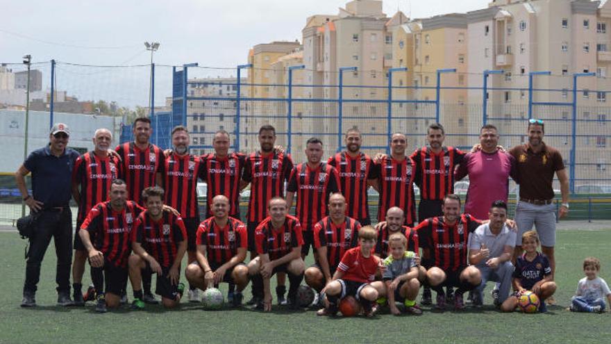 Jugadores del Generabet Intercanarias, que en la última jornada de la Copa Federación goleó al Guanarteme.