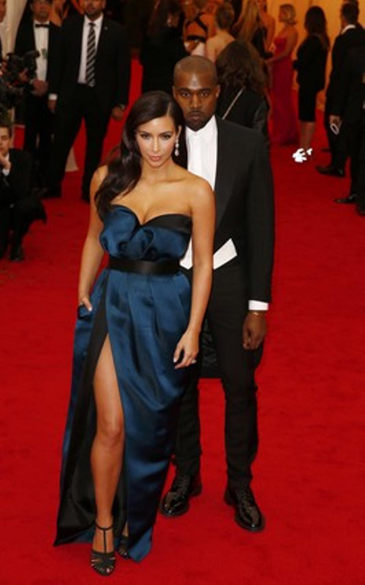 Kim Kardashian y Kanye West en el Metropolitan de Nueva York.