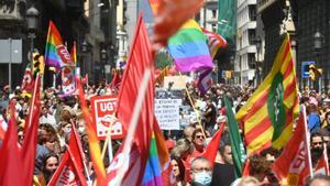 Manifestación del Primero de Mayo en Barcelona.