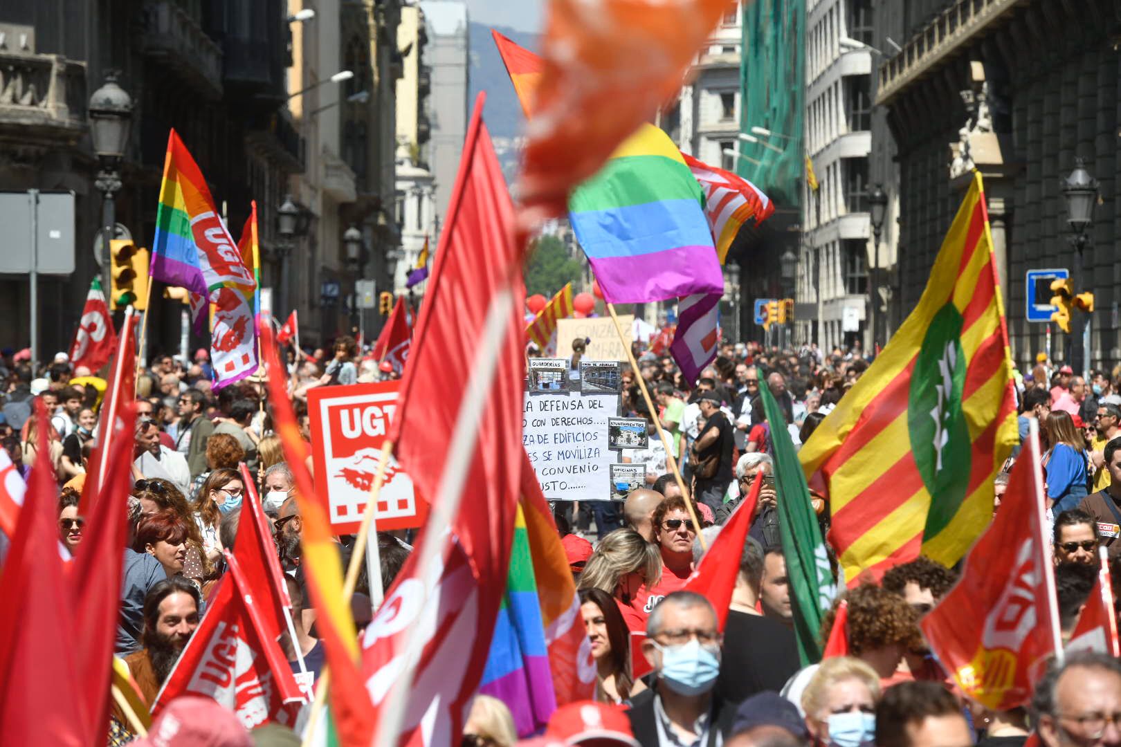 Manifestación del Primero de Mayo en Barcelona