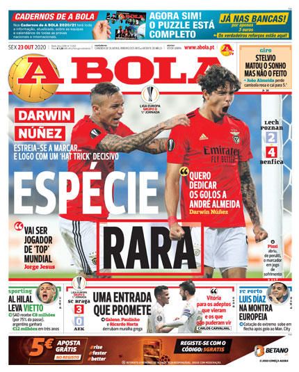 Portada A BOLA viernes 23 octubre 2020