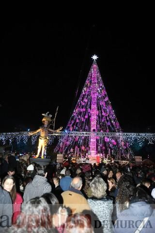 Encendido del Gran Árbol de Navidad de la Plaza Circular de Murcia