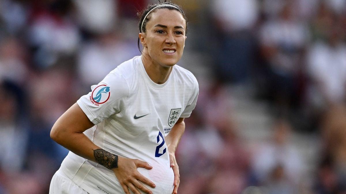 Lucy Bronze, durante un partido con Inglaterra