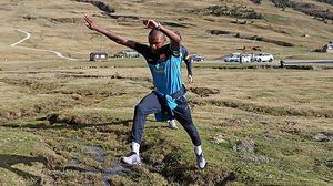 Abidal, durant una de les seves caminades per la Vall d’Aran.