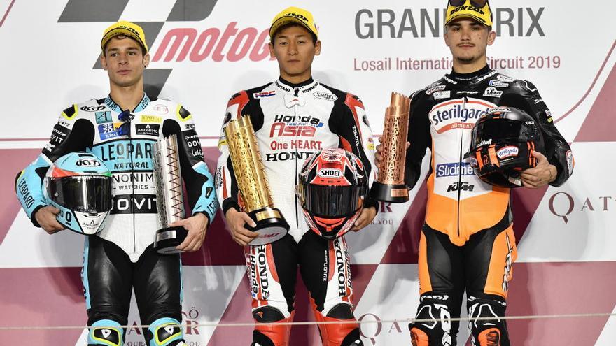 Dalla Porta, Toba y Canet en el podio de Losail