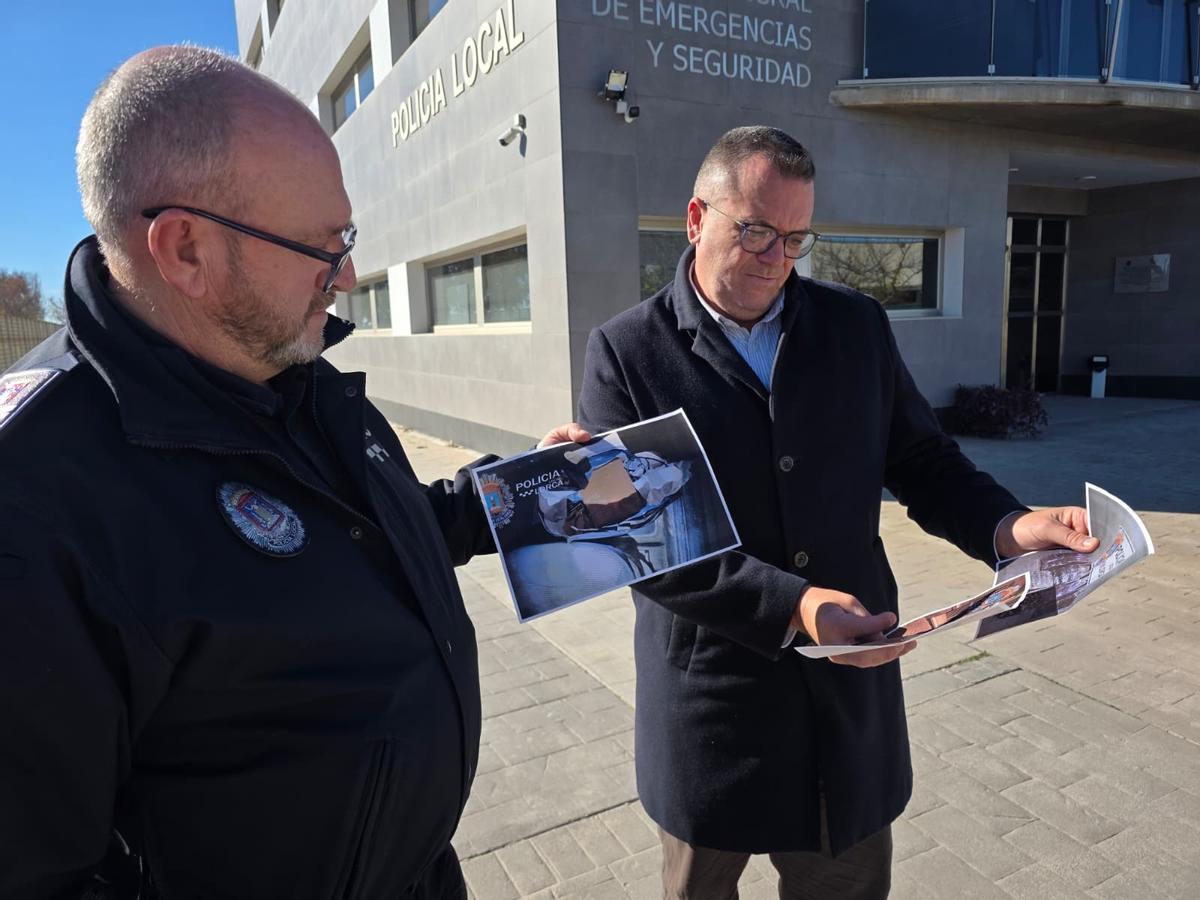 El edil de Seguridad Ciudadana y el comisario de Policía Local daban cuenta del suceso.