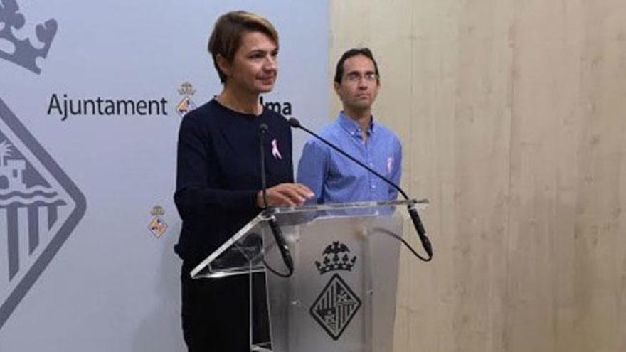 Marga Durán, hoy, en la sala de prensa del Ayuntamiento de Palma