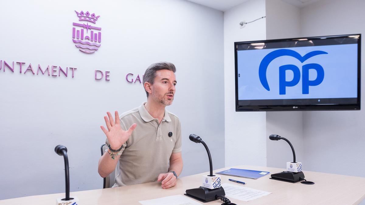 Soler (PP) volverá a registrar las cinco propuestas de pactos de ciudad en Gandia «tras un año sin tener respuesta de Prieto»