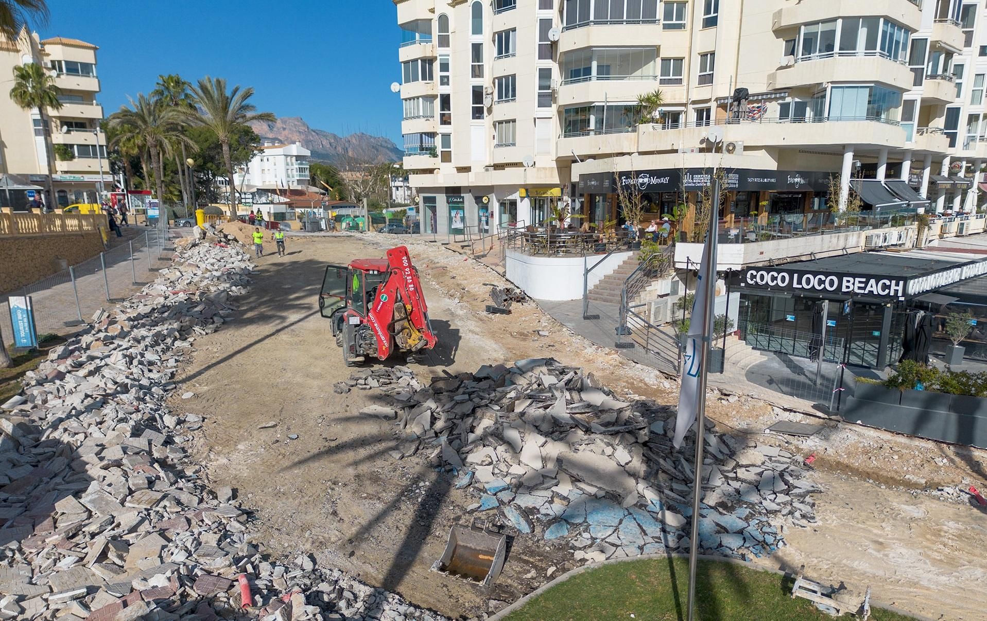 Las obras que se han iniciado en el Paseo de las Estrellas de l'Alfàs del Pi