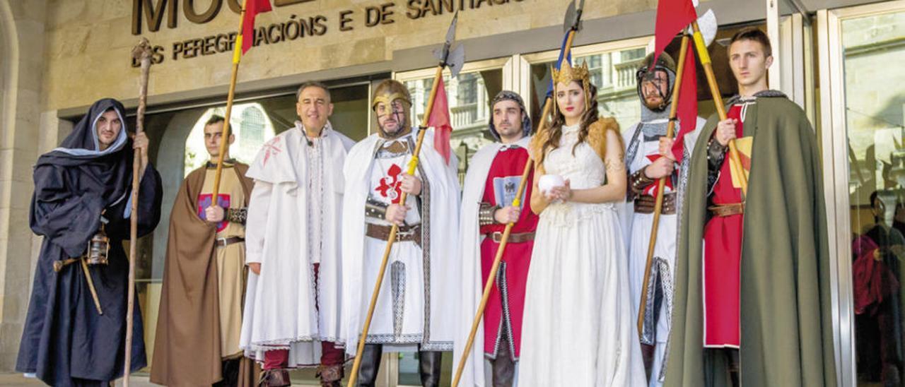 En el Museo das Peregrinacións de Santiago, en uno de los primeros actos como imagen. // Maensa