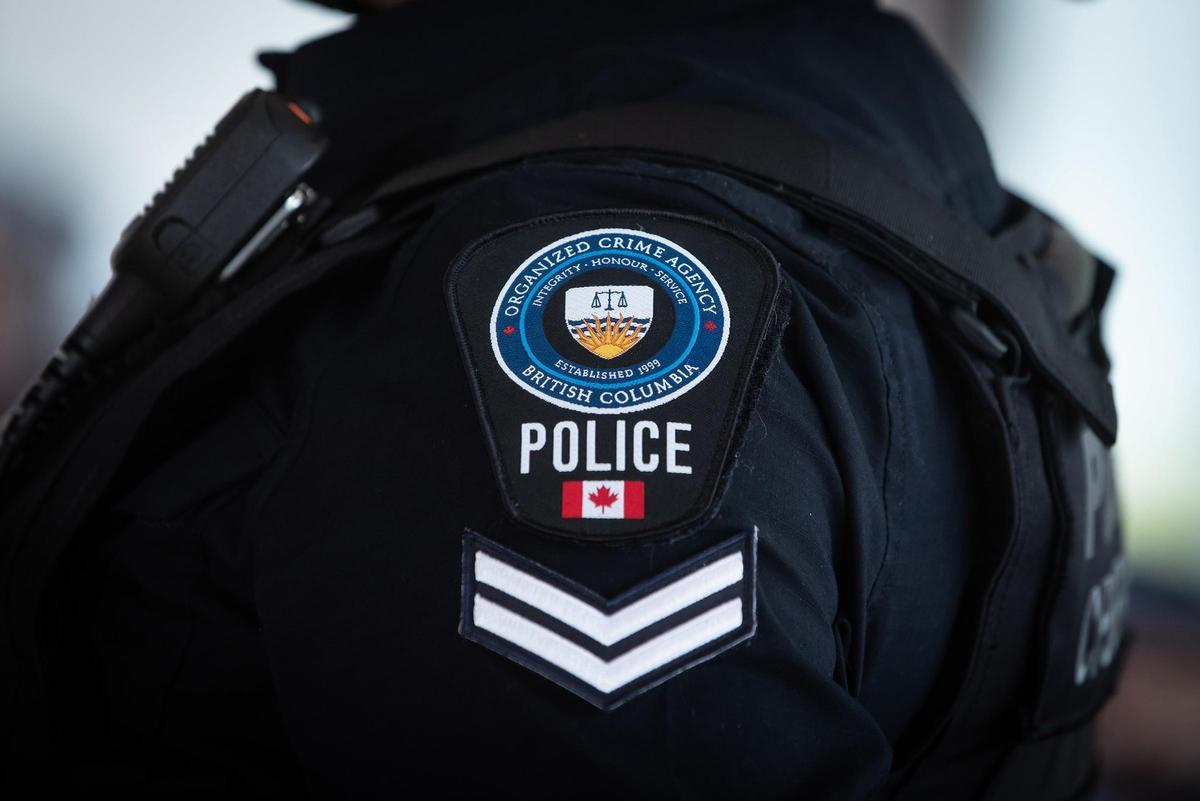 Policía canadiense en la Columbia Británica.