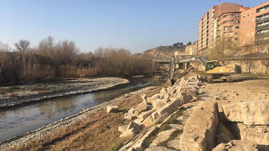 El canal de aguas bravas de Fraga, en obras