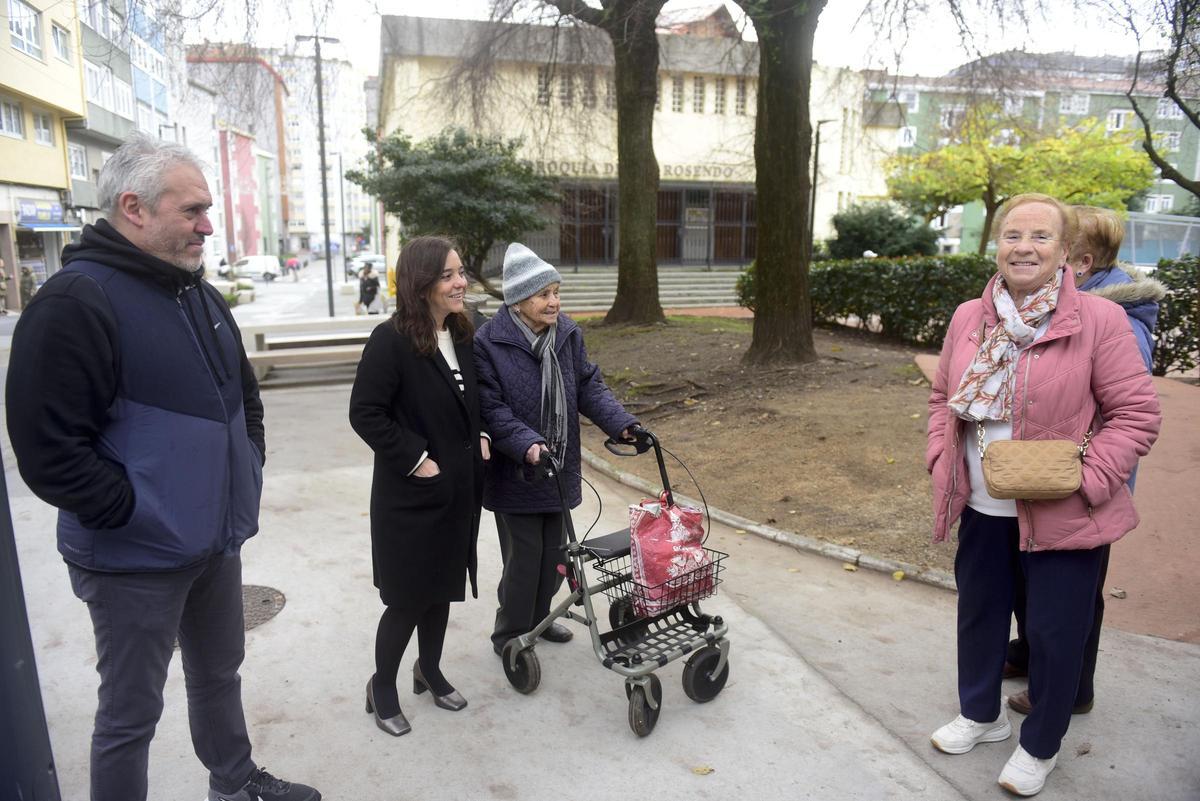 La alcaldesa visita la Sagrada Familia tras la primera fase de obras
