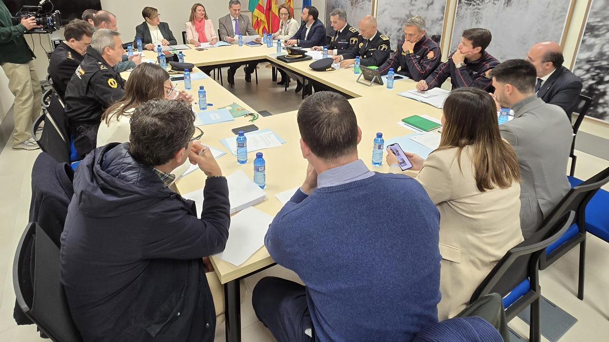 Un momento de la Junta de Seguridad, este lunes.