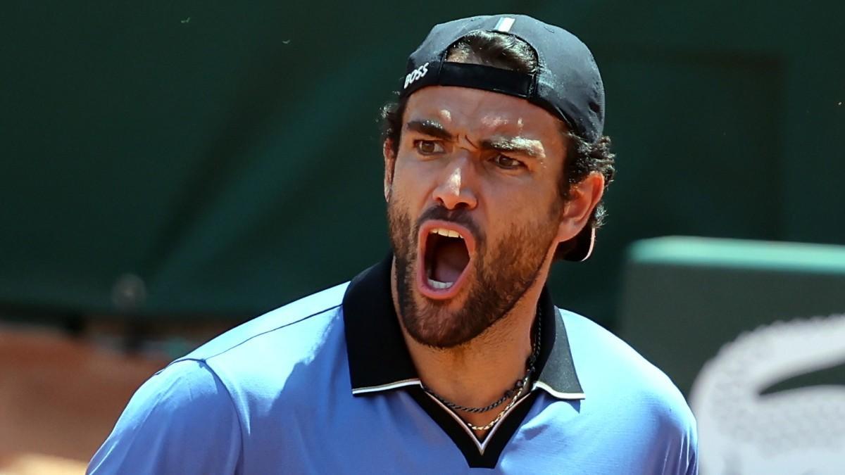 Matteo Berrettini, durante el torneo de Roland Garros