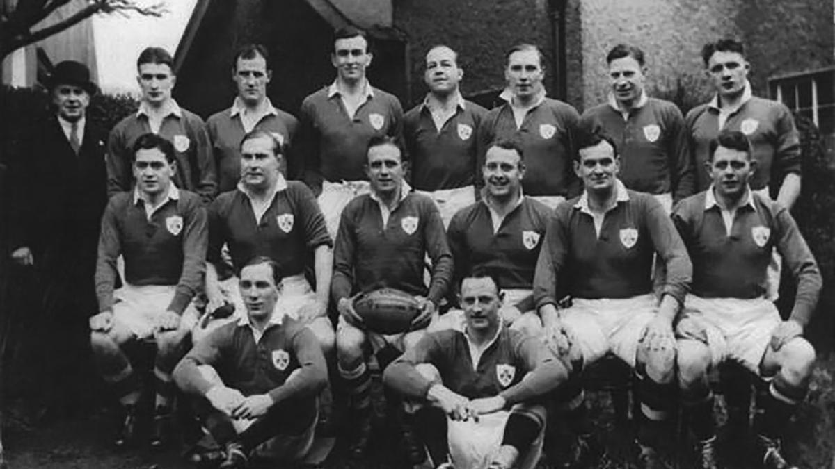 Equipo de rugby de Irlanda en 1938.