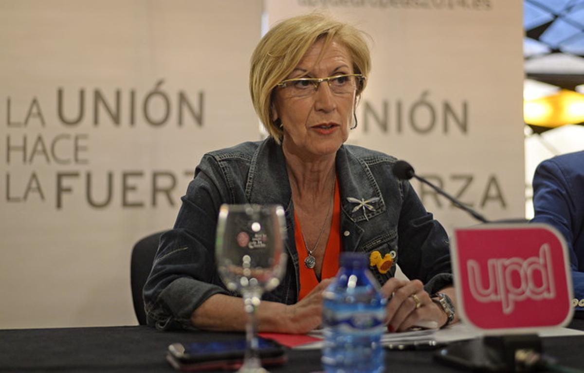Rosa Díez, després d’una reunió del consell polític del partit, el juny passat.