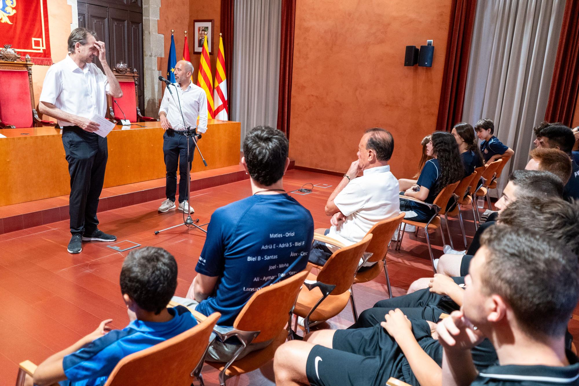 Recepció de l'Ajuntament als equips del Club Gimnàstic de Manresa