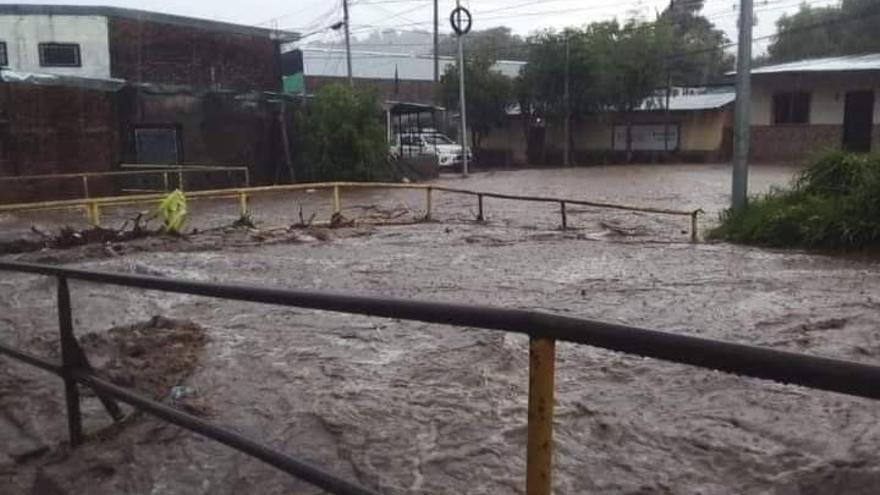 La crecida de un río en Nicaragua.