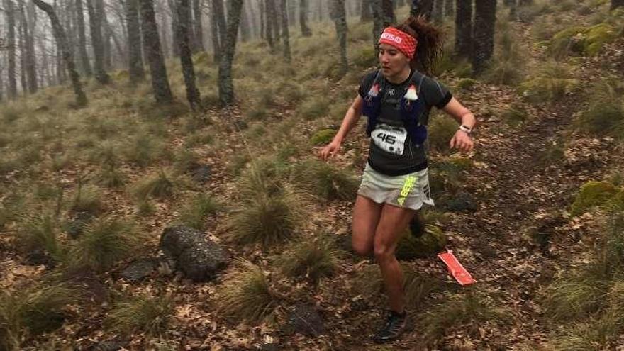 Celia Lorenzo, en plena carrera.