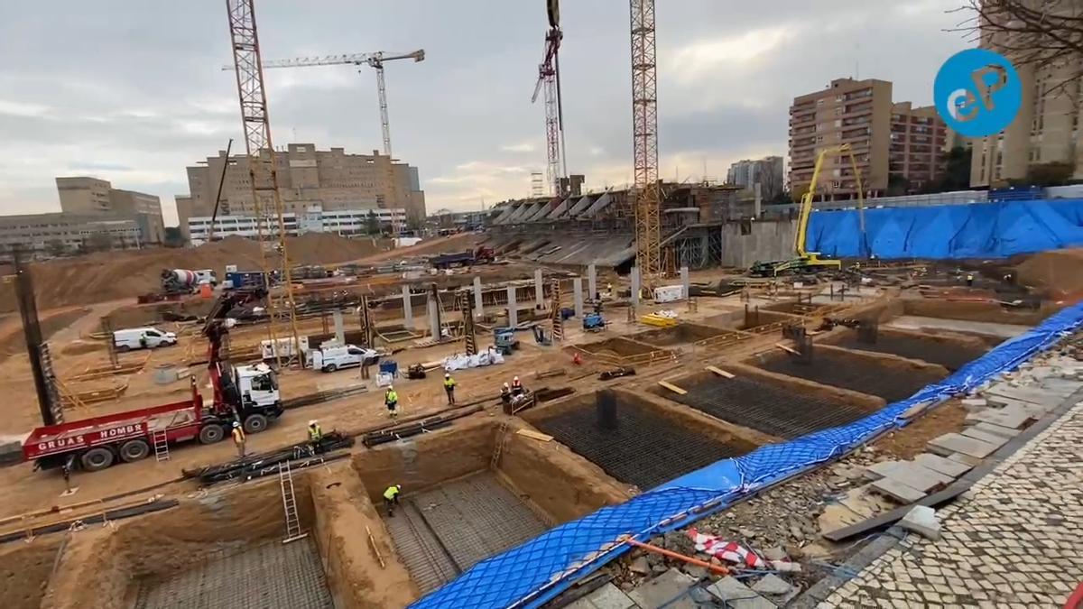 Así avanzan las obras del estadio de La Romareda
