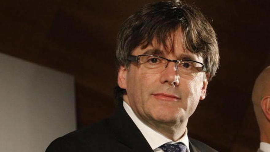 El president de la Generalitat, Carles Puigdemont, a la conferència de Madrid.