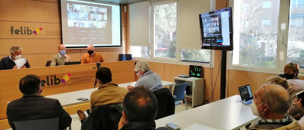 Una imagen de la reunión celebrada este lunes en la Felib.