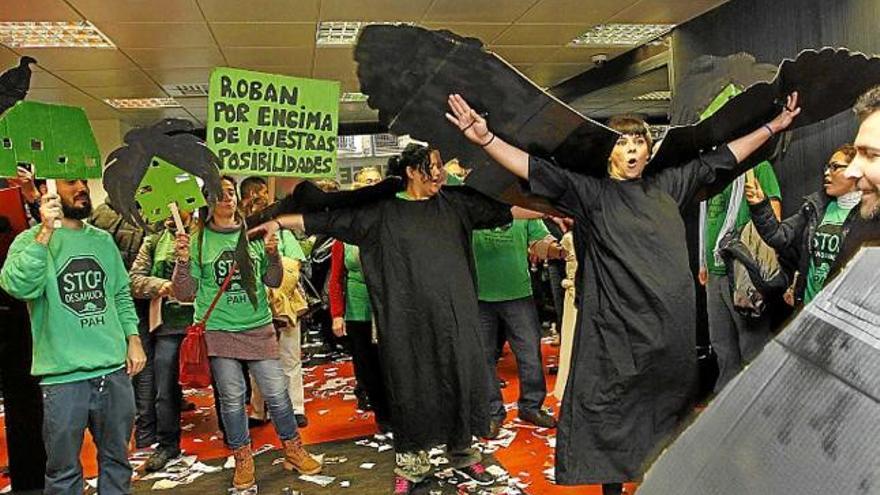 Protesta de la PAH per un desnonament