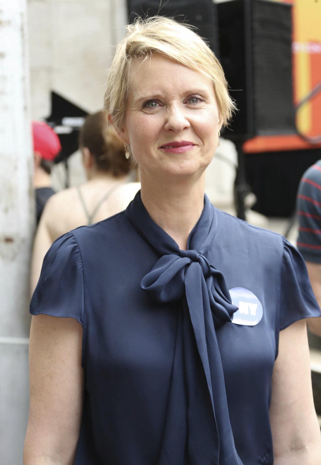 Cynthia Nixon en modo electoral como candidata a gobernadora en Nueva York