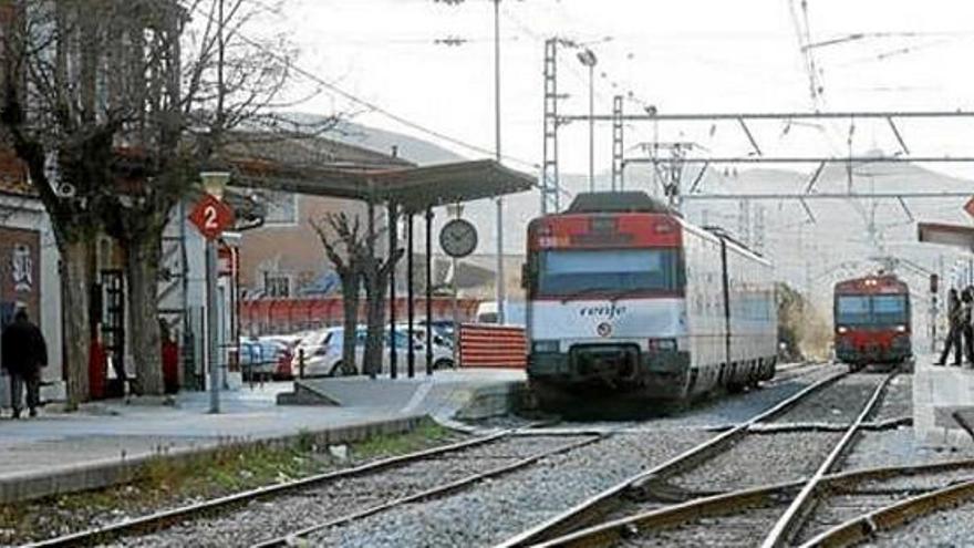 L&#039;estació de Mollet-Santa Rosa de la línia R3 de Rodalies