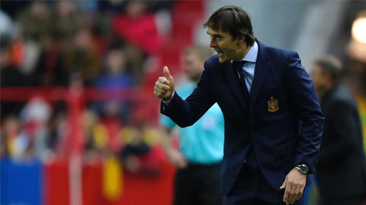 Julen Lopetegui, contento con el 4-1 a Israel