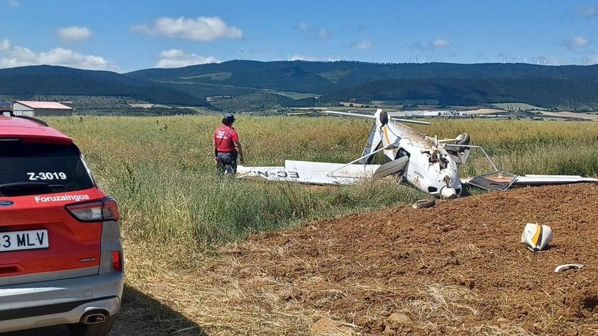 La avioneta accidentada.