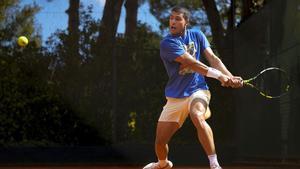 Carlos Alcaraz, durante un entrenamiento