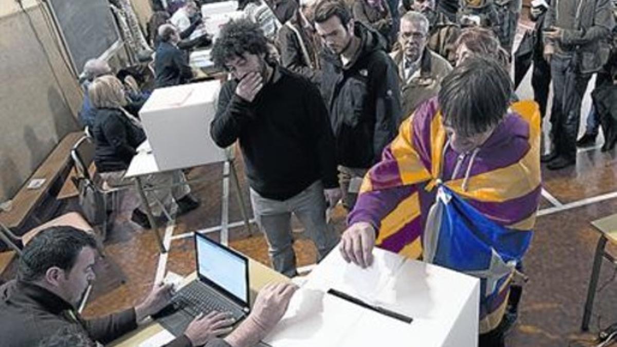 Participación 8 Votantes en la escuela La Sedeta de Barcelona el 9-N.