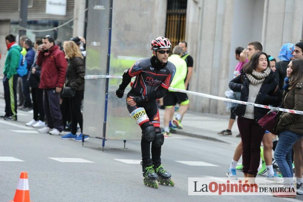 Murcia Maratón. Patinadores en carrera