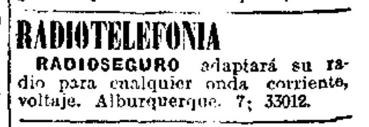 Anuncio en 'La Libertad' (11 de septiembre de 1938)