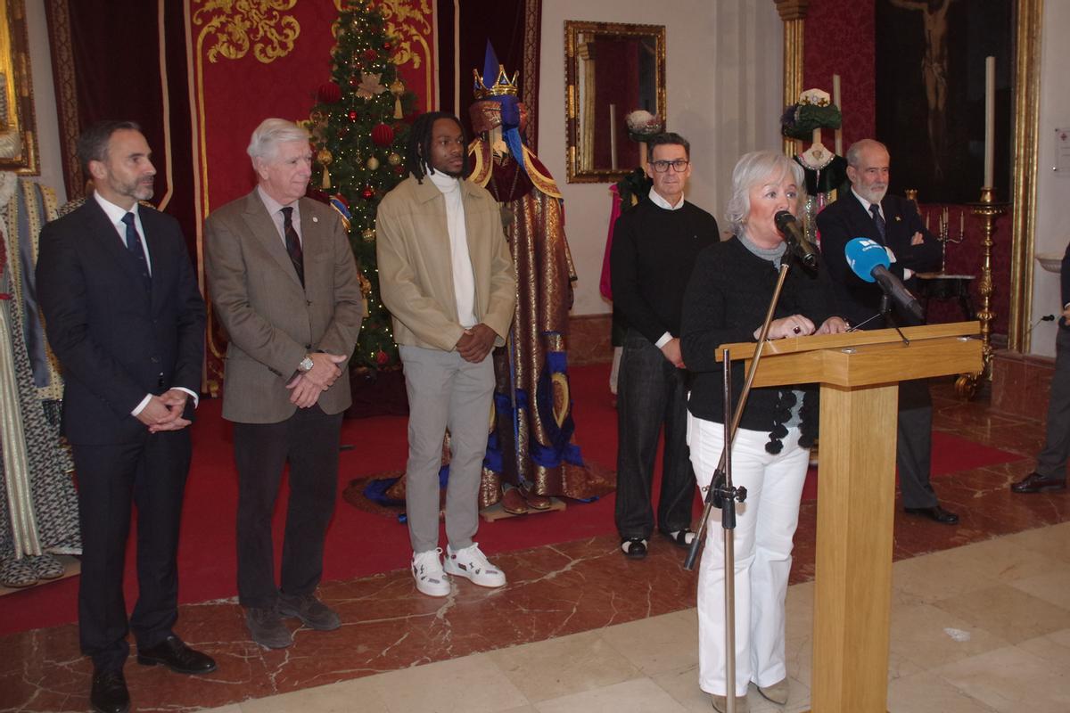 Nombramiento de los Reyes Magos de Oriente en la cabalgata de Málaga: Daniel Pérez, Arturo Fernández y Kendrick Perry