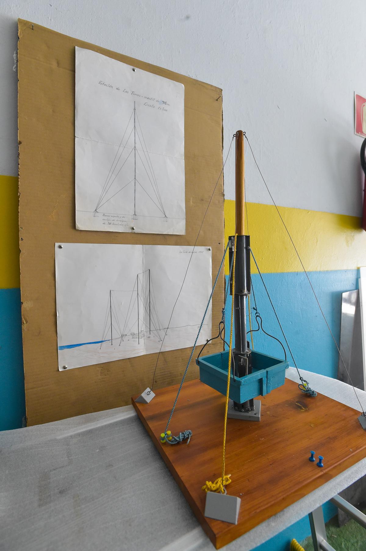 Maqueta de una de las torres desaparecidas.