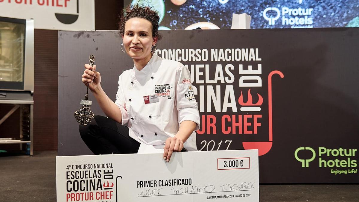 Die Gewinnerin des Kochschulen-Wettbewerbs 2022: Annge Mohamed Embarak von der Kochschule Juniper Serra in Palma de Mallorca.