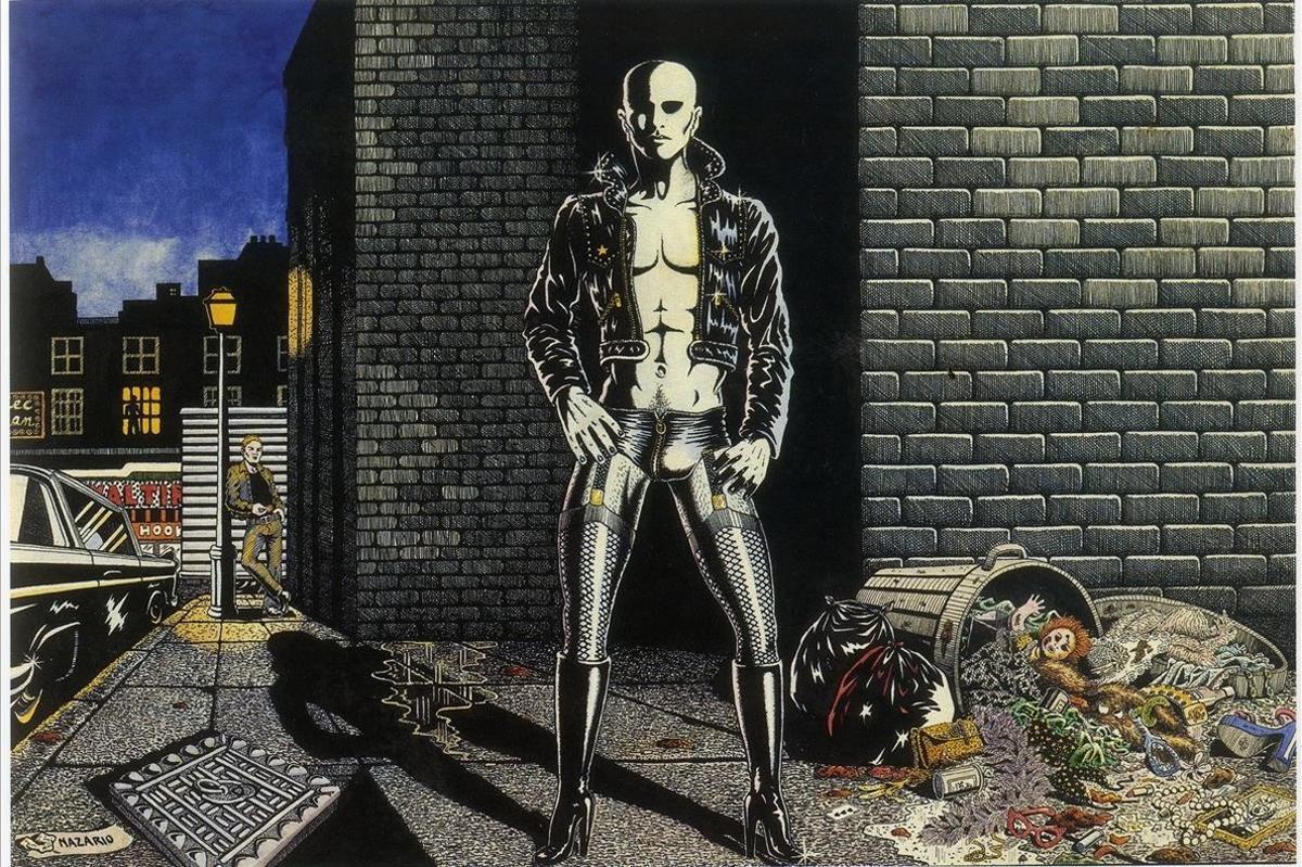 Ilustración de Nazario para la portada de un número de 'Rock Comix' (1976), que Lou Reed pirateó para la portada del disco en directo 'Take no prisoners' (1978).