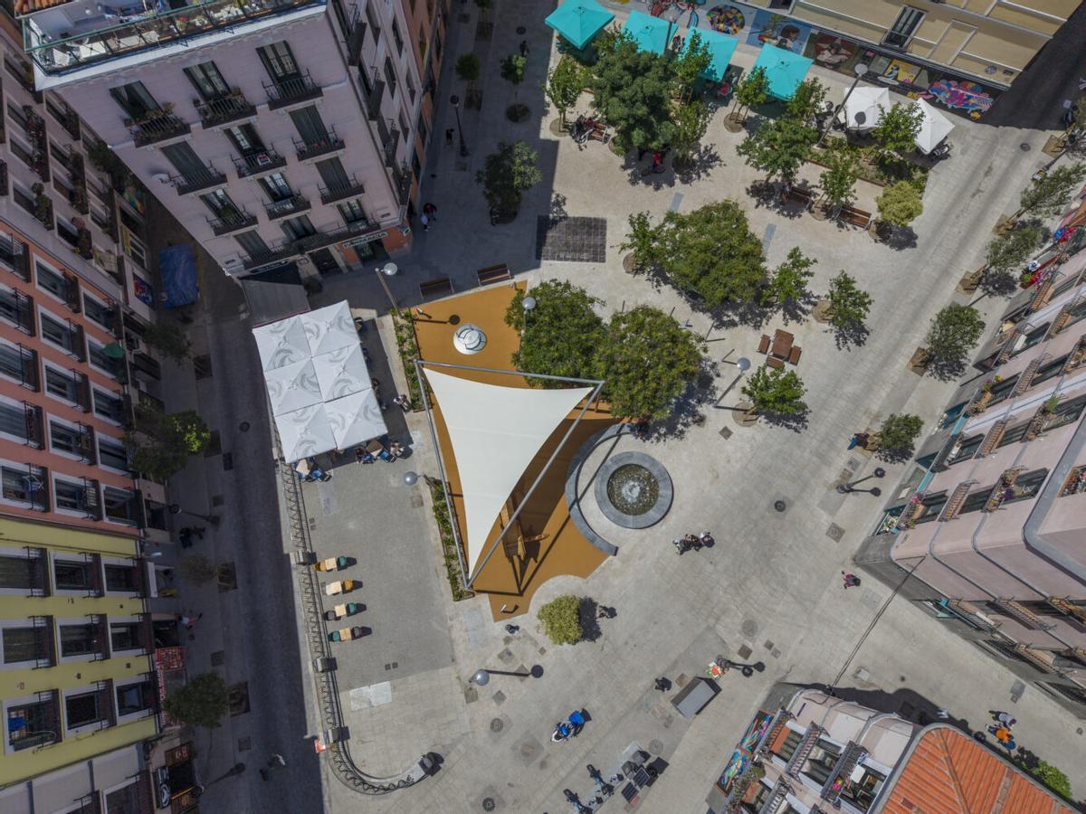 Vista aérea de la plaza del Rastrillo