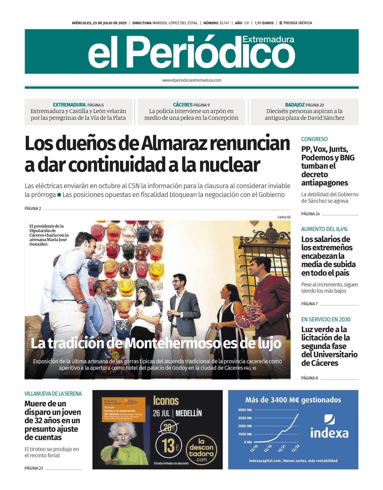 Consulta la portada correspondiente al día 23 de julio de 2025