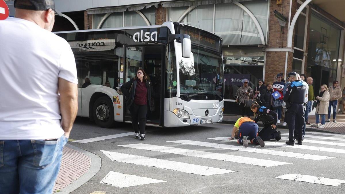 El incidente ocurrido entre las calles Jardines y Cuba de Avilés