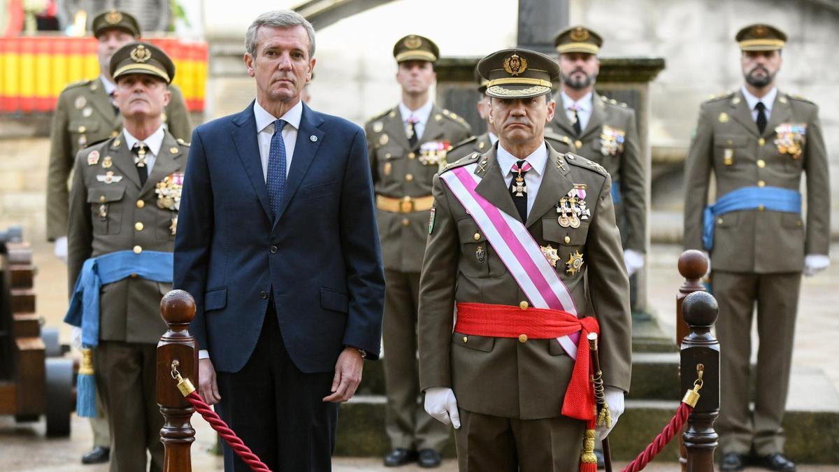 El presidente de la Xunta en el acto de celebración de la Pascua Militar