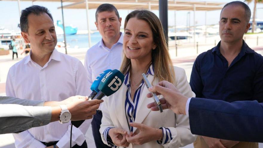 La candidata del PP al Govern balear, Marga Prohens, en Formentera. |